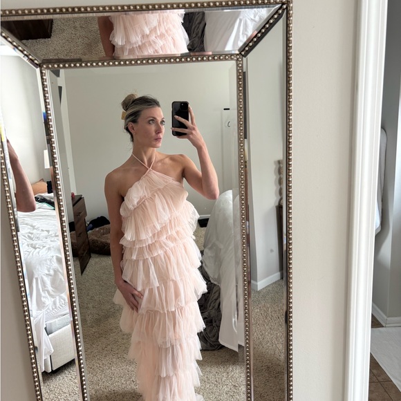 MABLE Dresses & Skirts - Light Pink Ruffled Gown